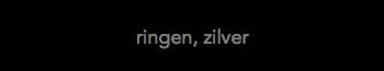 ringen, zilver